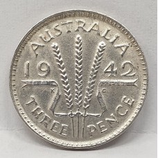 AUSTRALIA 1942 . THREEPENCE . MELBOURNE . VERY COLLECTABLE